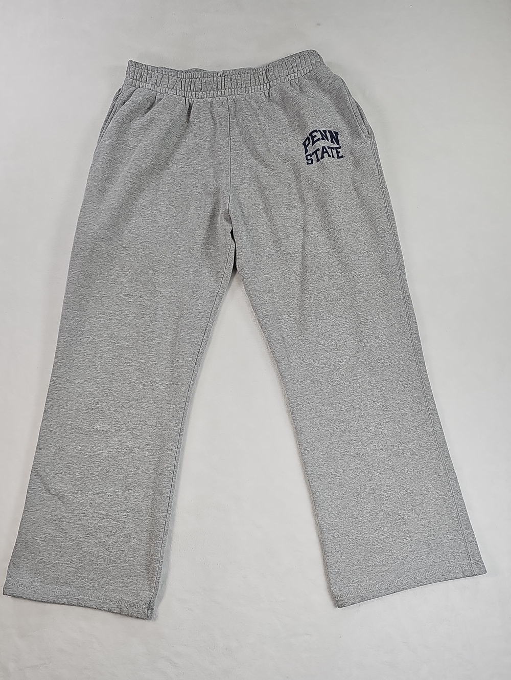 Penn State Sweatpants Mens XL Gray Big Cotton Open Bottom Fleece